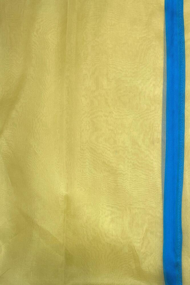 Yellow Muslin Jamdani Saree, With Unstiched Blouse