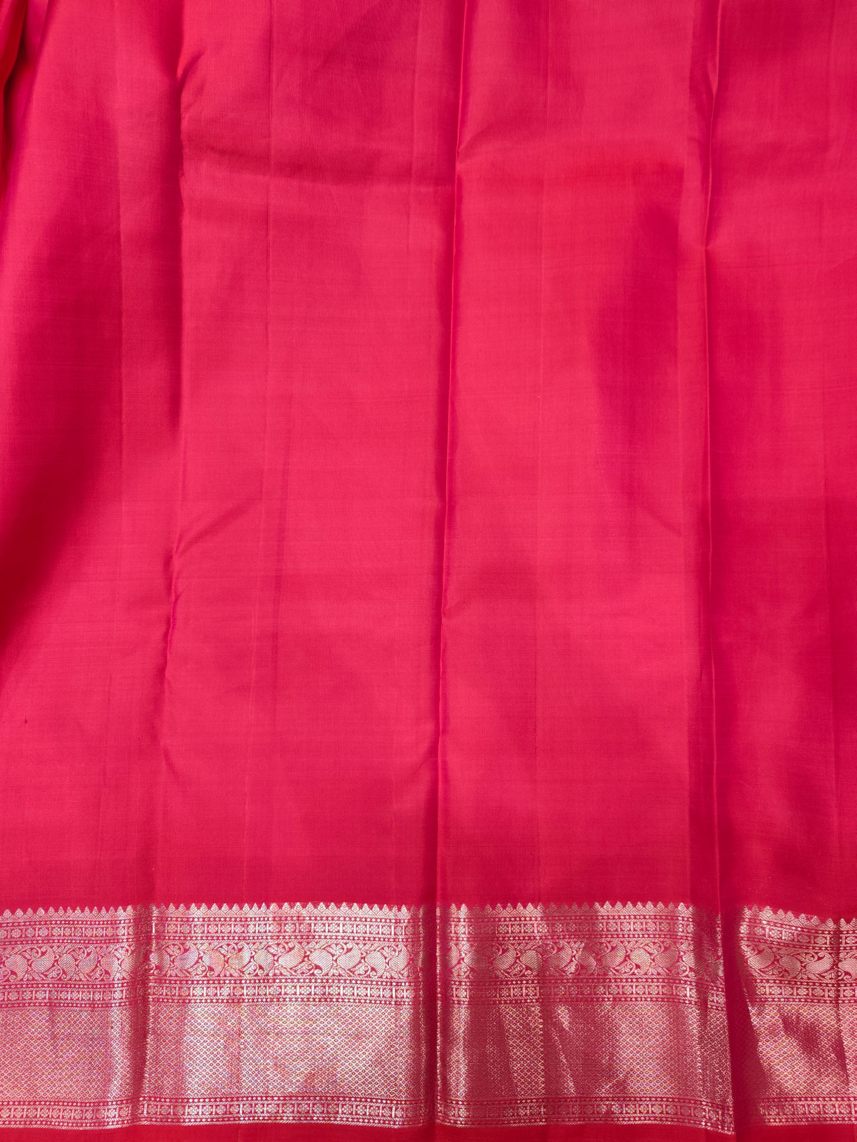 Magenta Pure Kanjeevaram Silk Saree, With Unstiched Blouse