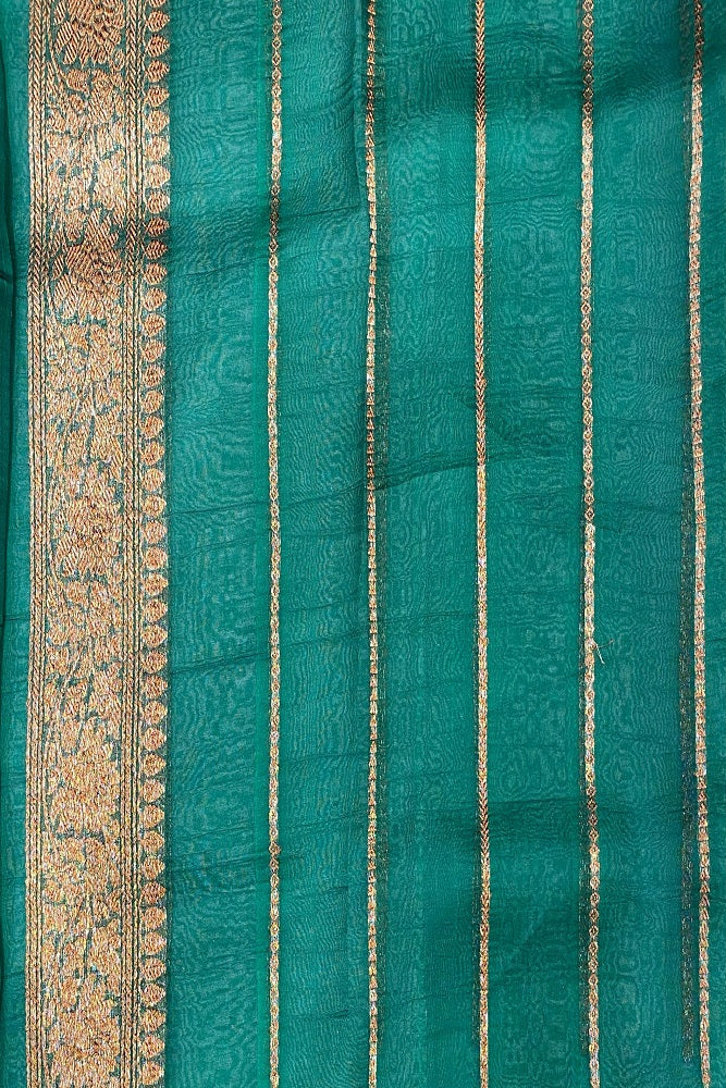 Onion Pink Kora Banarasi Silk Saree, With Unstiched Blouse - Saarang Sarees