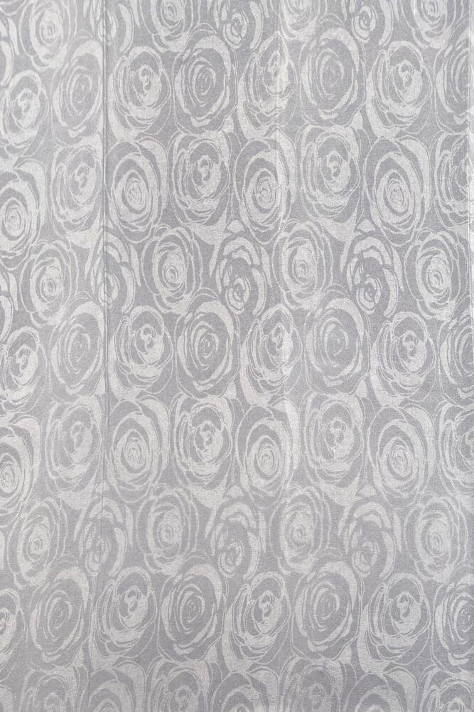 Grey Floral Printed Chiffon Saree, With Unstiched Blouse Piece