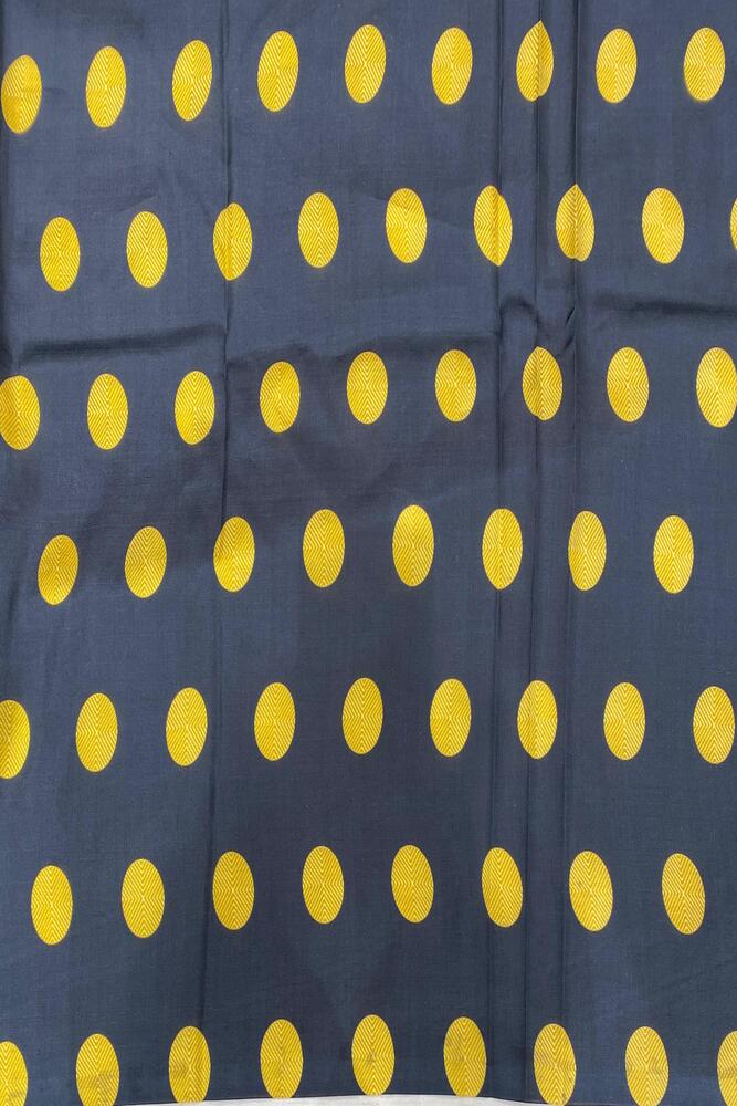 Zebra & Mustard Yellow Katan Mashru Silk Banarasi Handloom Saree, With Unstiched Blouse