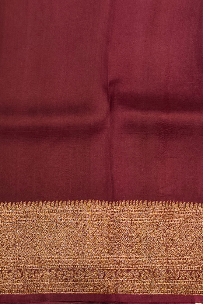 Royal Blue Kora Banarasi Silk Saree, With Unstiched Blouse