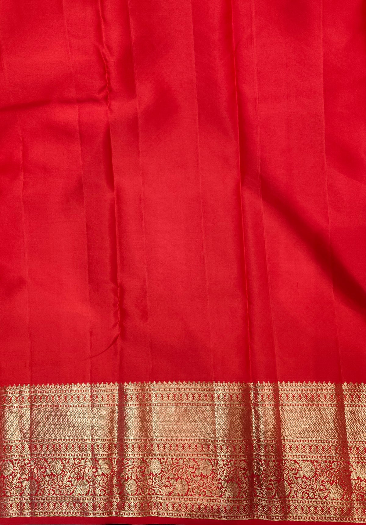 Cherry Red Pure Kanjeevaram Silk Saree, With Unstiched Blouse