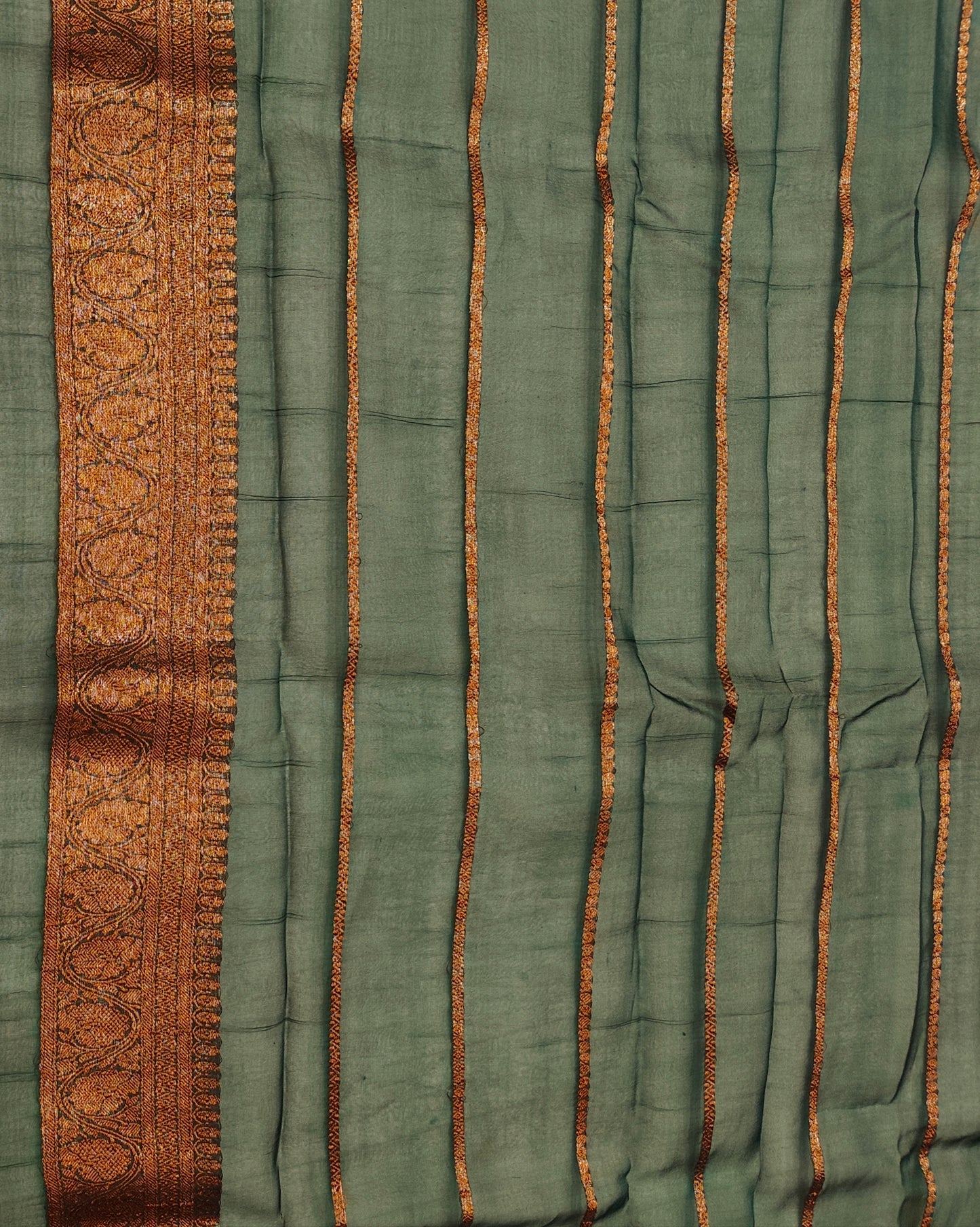 Red Kora Banarasi Silk Saree, With Unstiched Blouse