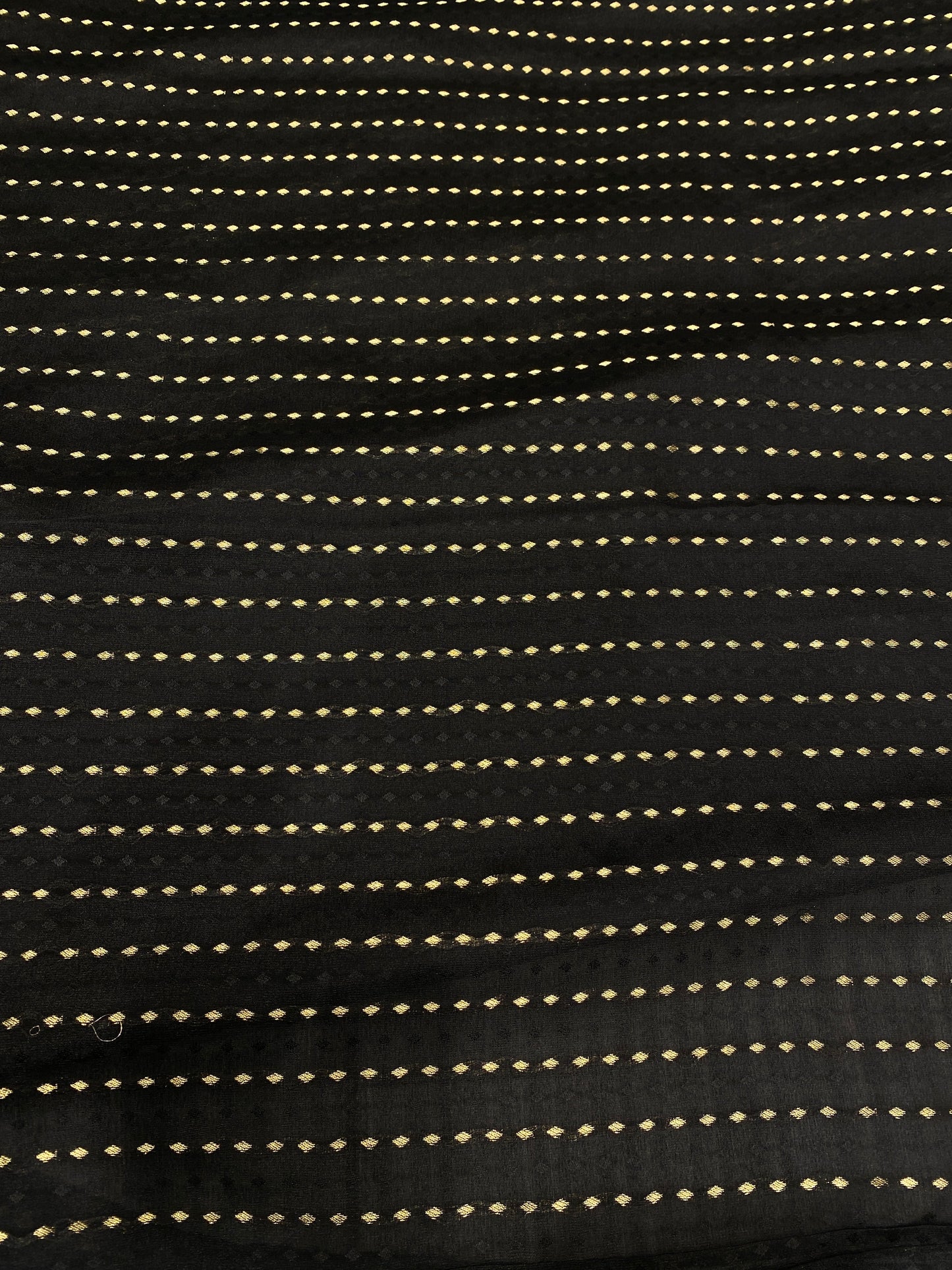 Black Mysore Crepe Silk Banarasi Saree, With Unstiched Blouse