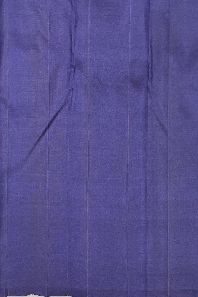 Indigo Blue Pure Kanjeevaram Silk Saree, With Unstiched Blouse