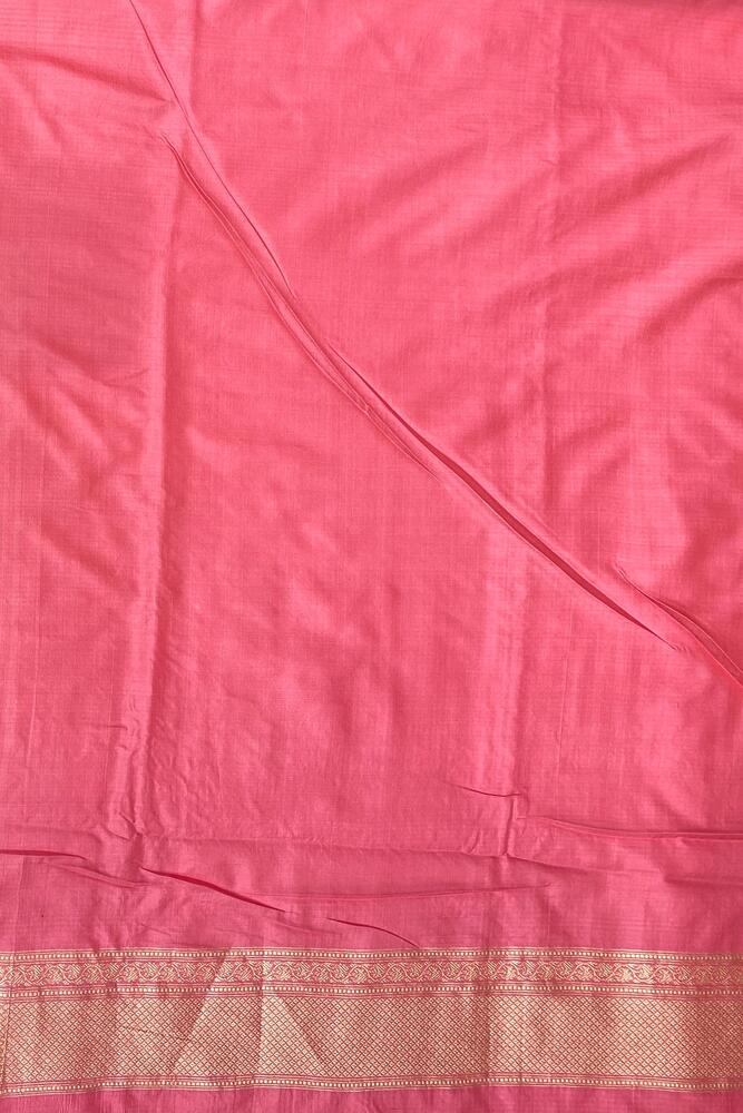 Brown & Multi Banarasi Silk Saree With Patola Concept, With Unstiched Blouse