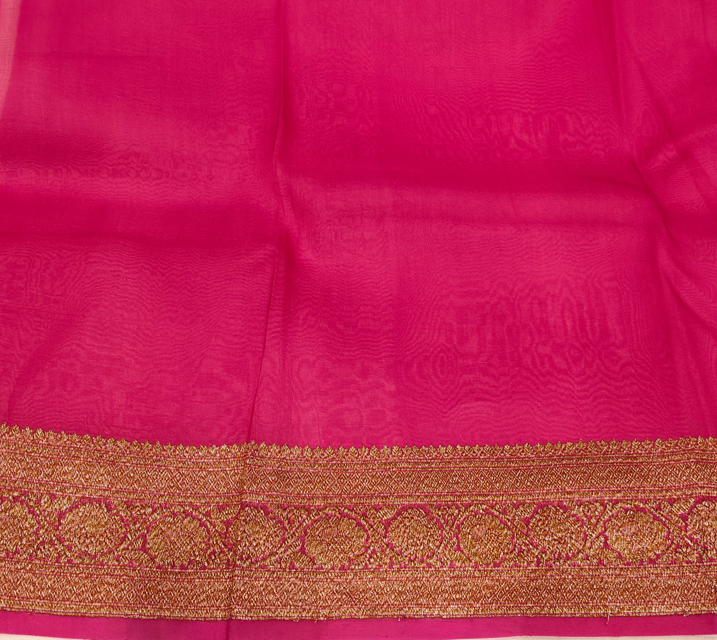 Indigo Blue Kora Banarasi Silk Saree, With Unstiched Blouse