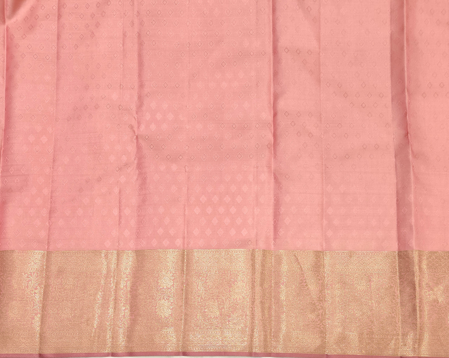 Pink Pure Kanjeevaram Silk Saree, With Unstiched Blouse