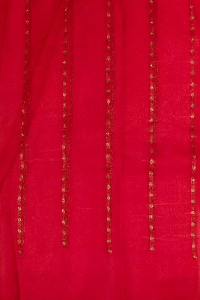 Bottle Green Kora Banarasi Silk Saree, With Unstiched Blouse