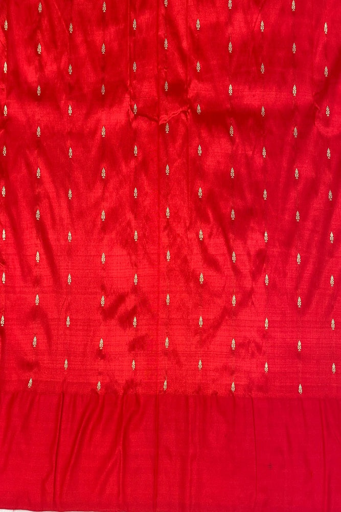 Bottle Green Katan Banarasi Saree Hand Woven Work, With Unstiched Blouse