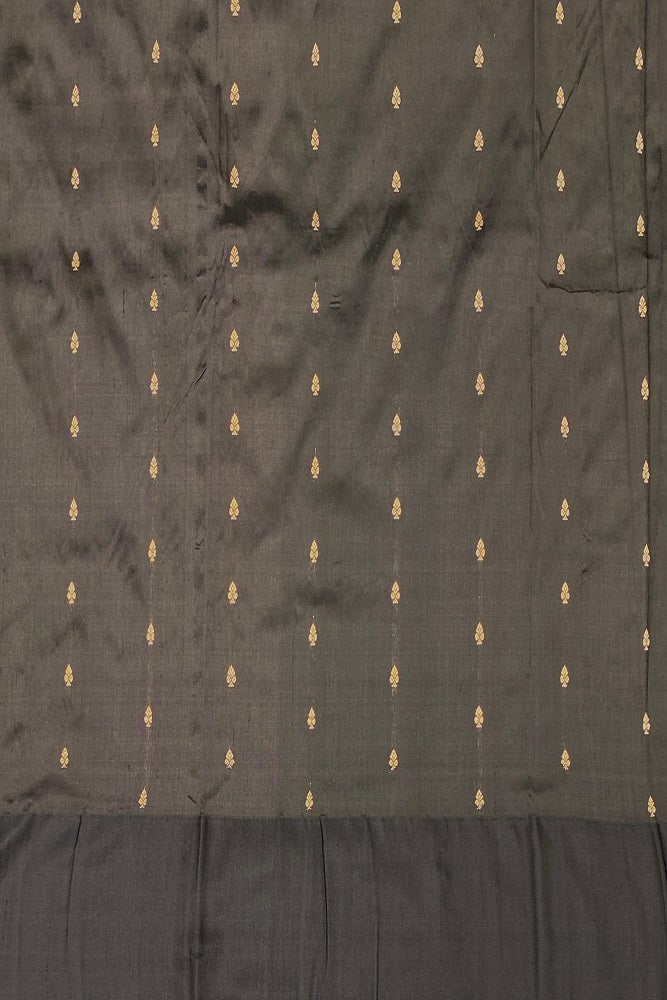 Teal Blue Katan Banarasi Saree Hand Woven Work, With Unstiched Blouse