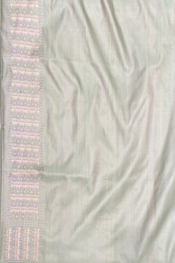 Ash Tanchoi Silk Saree Self Weaving With Unstiched Blouse