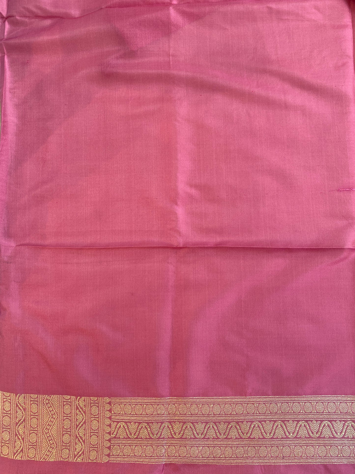 Pink Semi Katan Brocade Silk Saree, With Unstiched Blouse