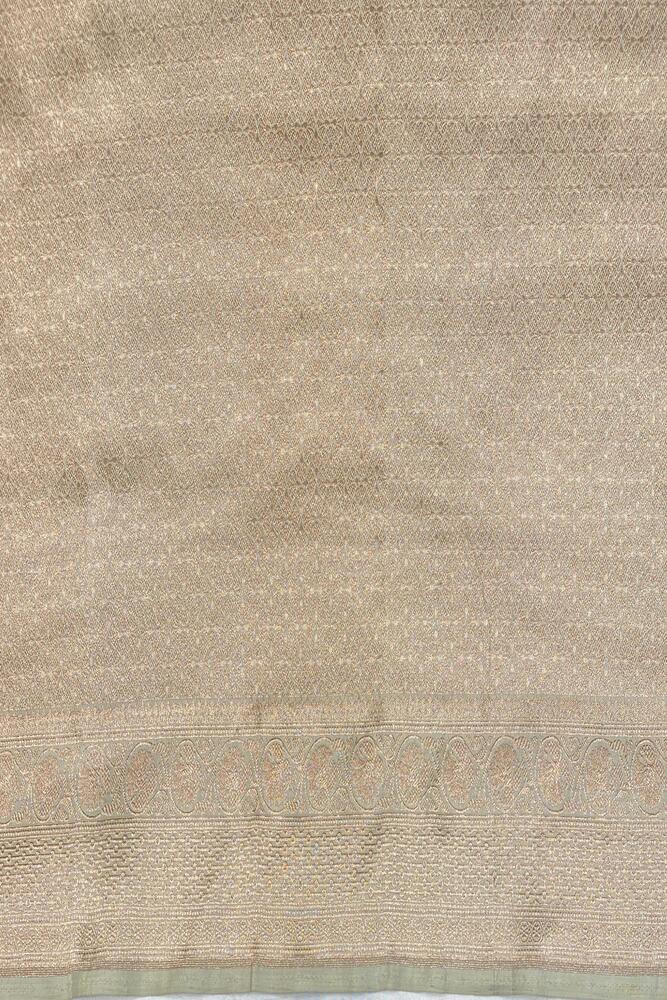 Grey Uppada Banarasi Silk Saree, With Unstiched Blouse