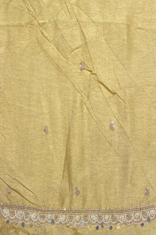 Multi Printed Georgette Sequin Saree, With Unstiched Blouse