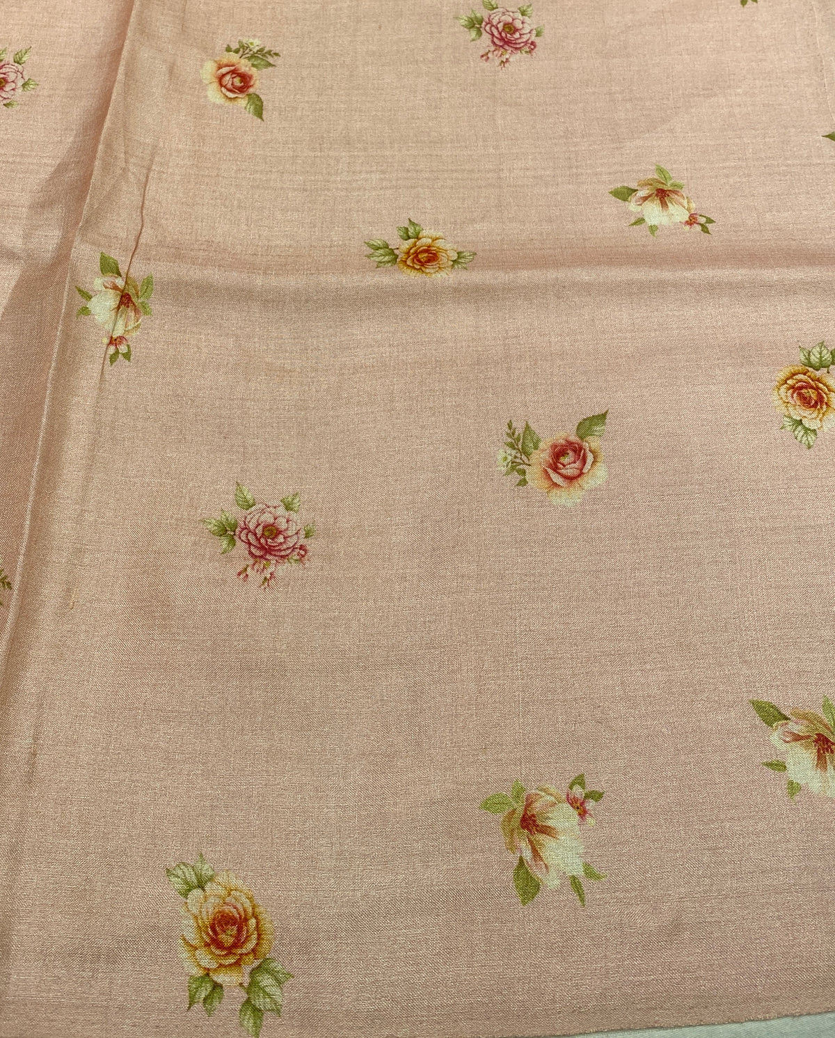 Off-White Tussar Resham Embroidery Saree, With Unstiched Blouse