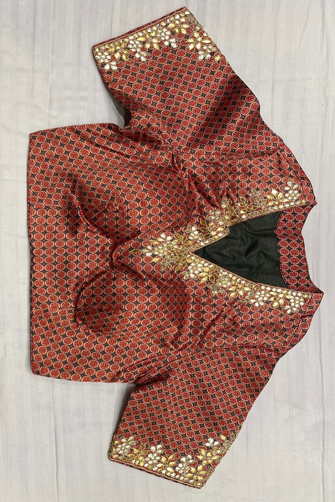 Offwhite Tissue Silk Saree Hand Embroidery With Readymade Blouse