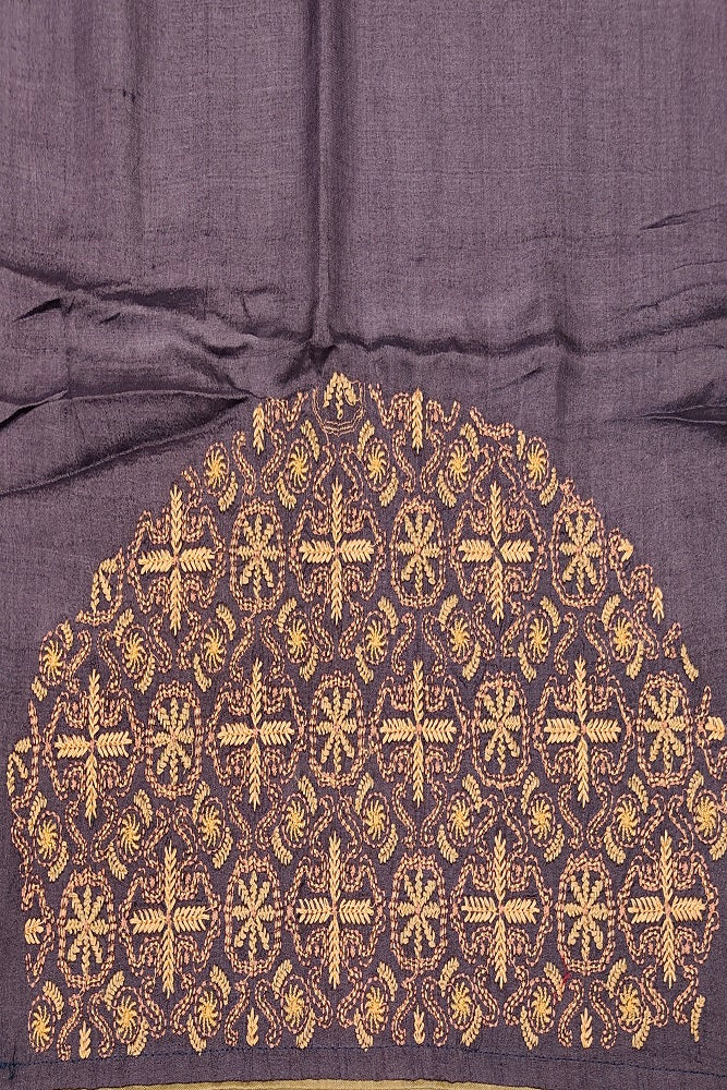 Shibori Print Tussar Resham Embroidery Saree, With Unstiched Blouse