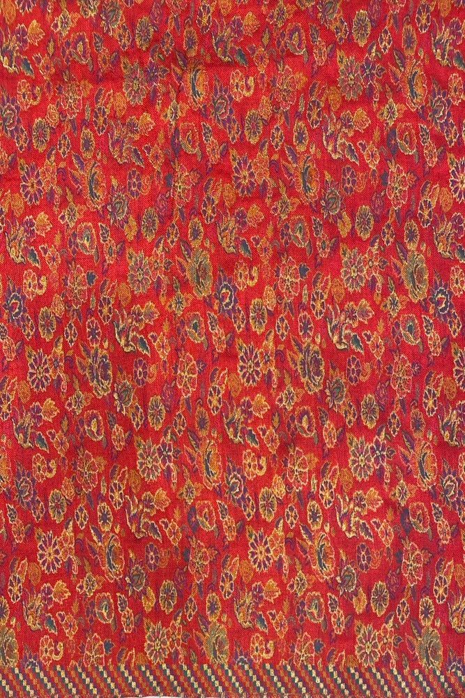 Bottle Green Pure Kani Handloom Silk Saree With Floral Woven Blouse