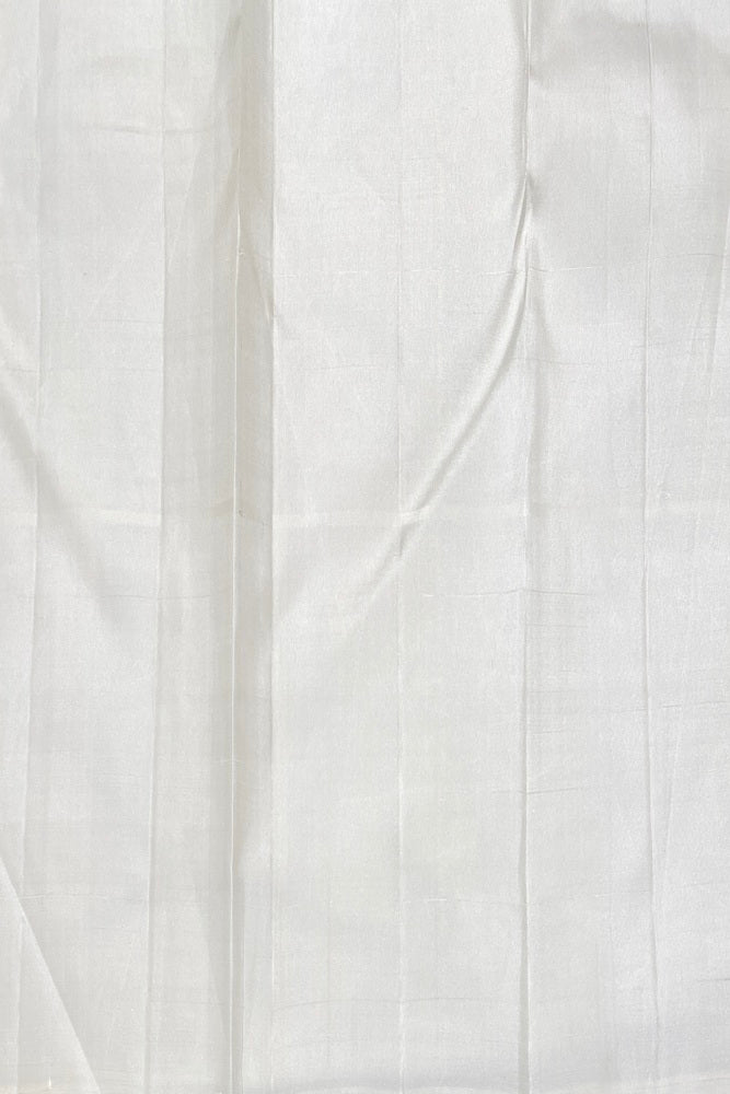 Offwhite Pure Kanjeevaram Silk Saree, With Unstiched Blouse