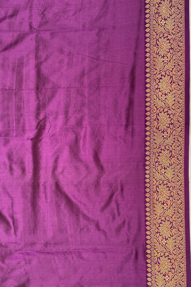 Offwhite Katan Silk Banarasi Hand Weaving Saree With Blouse