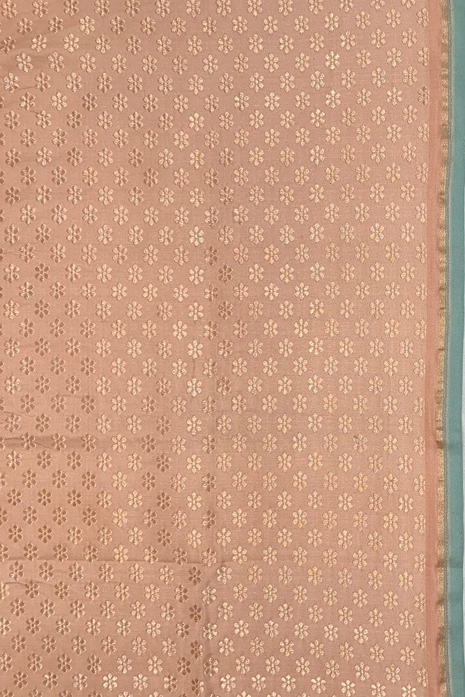 OFFWHITE KADIYAL BANARASI SILK SAREE WITH HAND ZARI WOVEN BUTAS