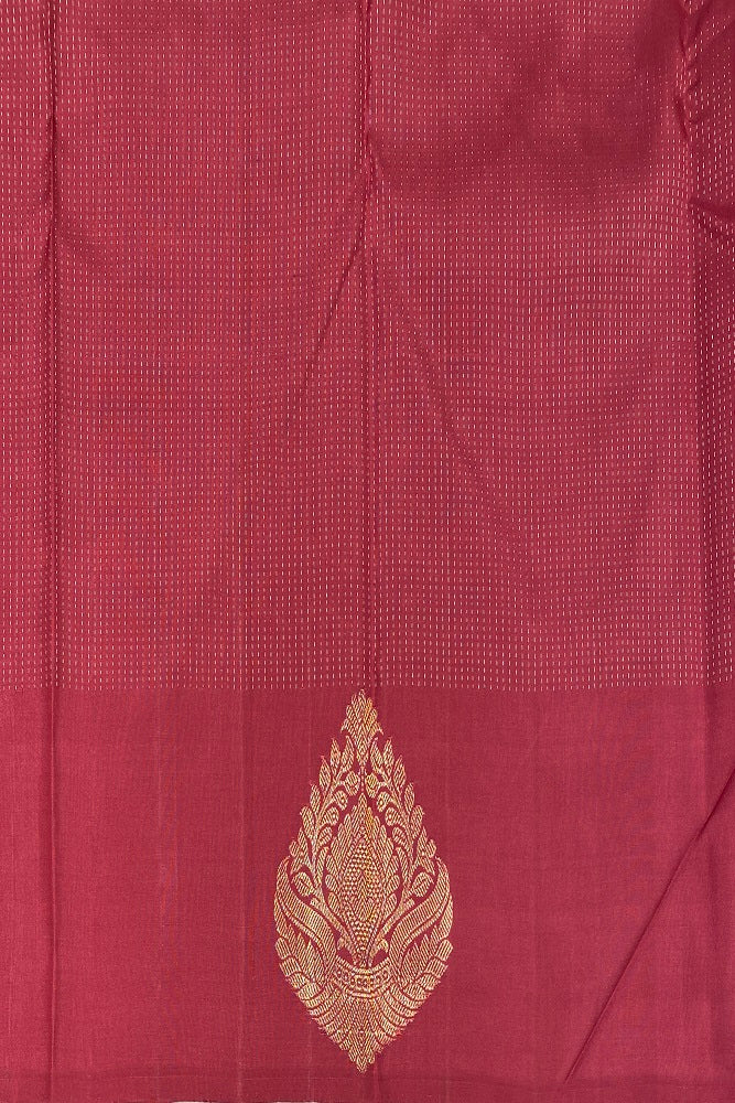 Onion Pink Pure Tissue Kanjeevaram Silk Saree With Blouse