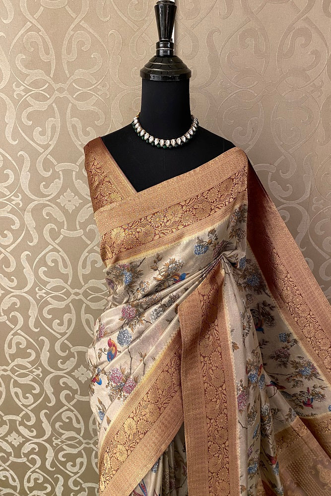 Multi Tissue Silk Saree, Multi Colour Weaving With Blouse.