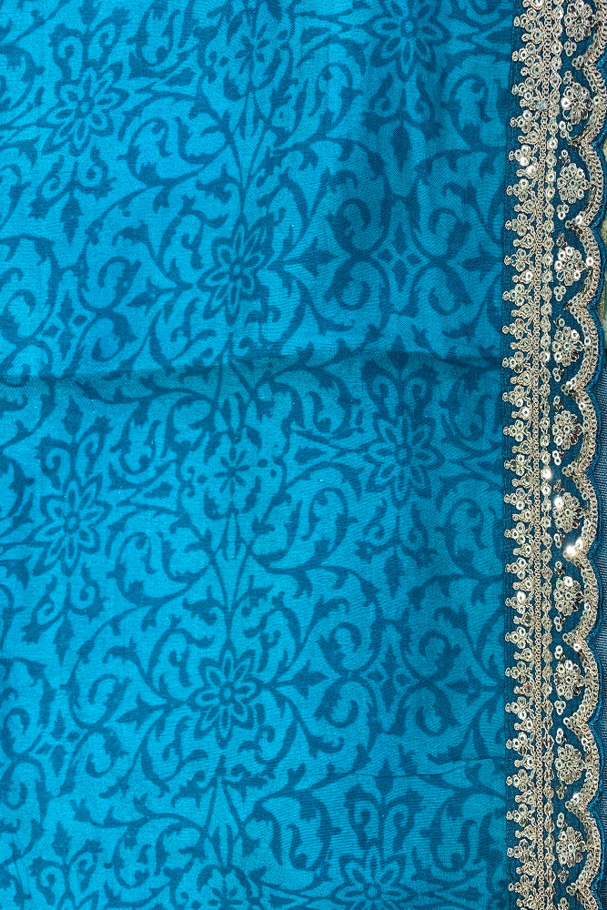 MULTI COLOUR SOFT ORGANZA SILK SAREE WITH EMBROIDERY BLOUSE