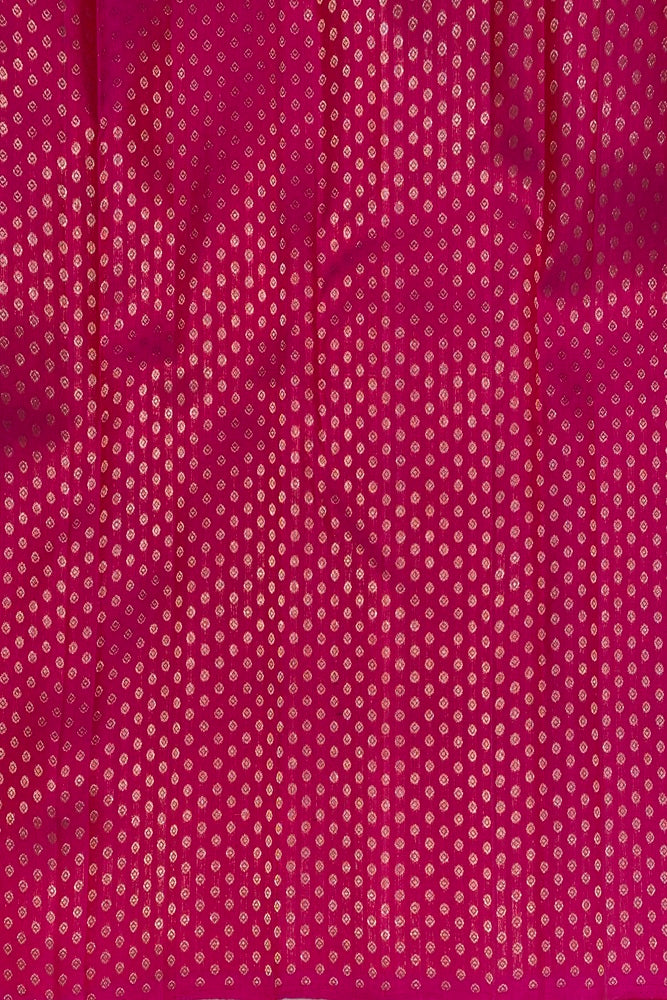 Light Peach Kanjeevaram Silk Saree, With Unstich Blouse